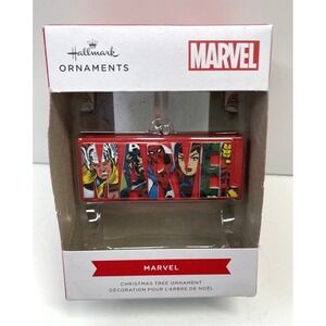 Marvel Comics Logo Heroes & Villains Avengers‎ Hallmark Ornament 2022 New In Box